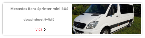 Mercedes Benz Sprinter mini BUS  obsaditelnost 8+řidič VÍCE