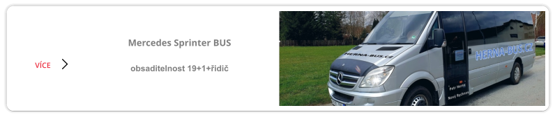 NEOPLAN EUROLINER  obsaditelnost 57+2+řidič VÍCE Mercedes Sprinter BUS   obsaditelnost 19+1+řidič VÍCE